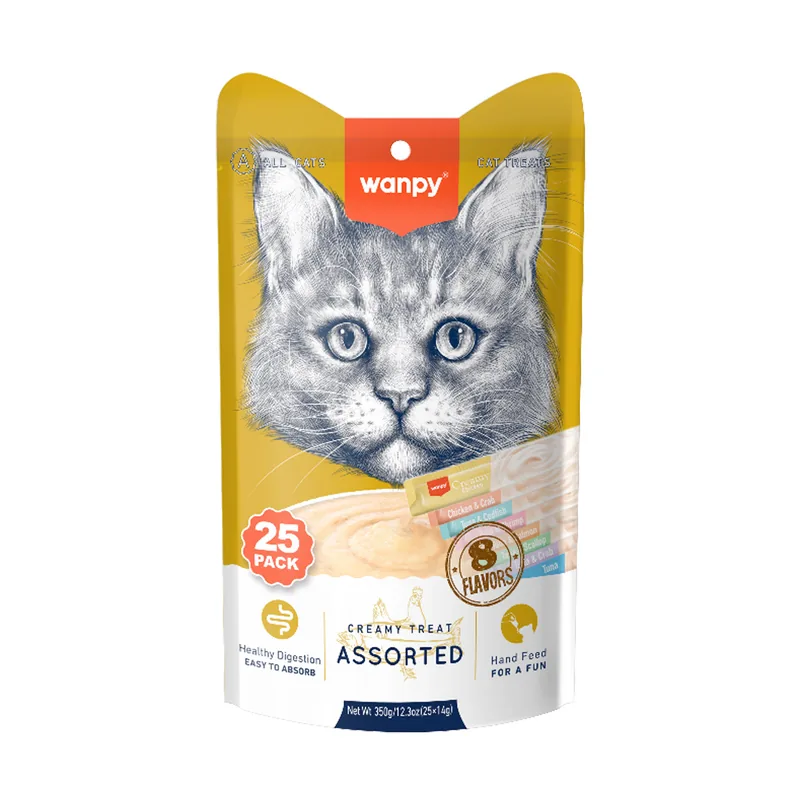 Wanpy Κρεμώδης Λιχουδιά Assorted 25 Pack - 8 γεύσεις