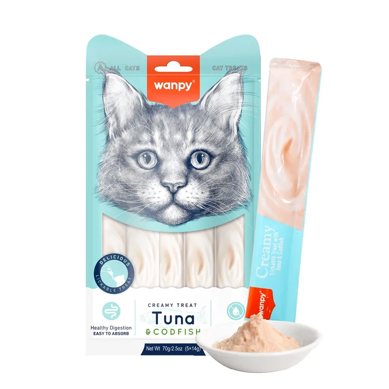 Wanpy Κρεμώδης Λιχουδιά Τόνος & Μπακαλιάρος 25 Pack